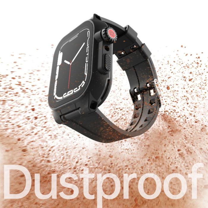 Bild 6, ShellBox ShellBox Armband Apple Watch 45 mm Vattentätt IP68 Skal Svart