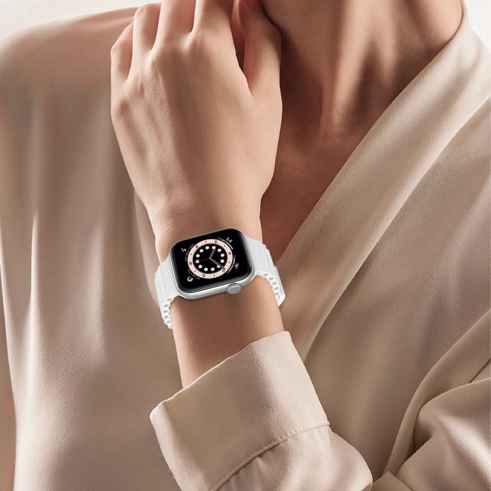 ColorPop Apple Watch 42/44/45/46/49 mm Armband Ocean Wave Vit