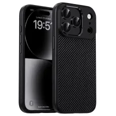 IPAKY IPAKY iPhone 17 Pro Max Skal TPU Kolfiber Textur Svart