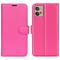  Motorola Moto G32 Fodral Litchi Läder Rosa
