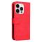 iPhone 15 Pro Fodral Skin Feel Läder Röd
