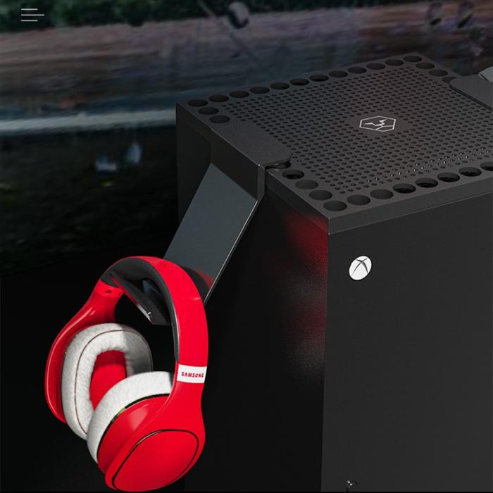 Bild 6,  Xbox X Dammskydd Med Hållare För Headset Svart