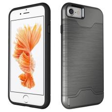  iPhone 7/8 Plus Skal Med Kortfack Och St&ouml;d - Gr&aring;