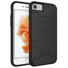  iPhone 7/8 Skal Med Kortfack Och St&ouml;d - Svart