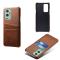 KSQ OnePlus 9 - KSQ Skal Med Kortfack - Brun