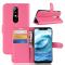  Nokia 5.1 Plus - Litchi Plånboksfodral - Rosa