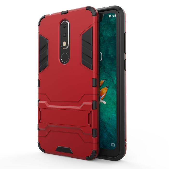 Bild 2,  Nokia 5.1 Plus - Armour Skal - Röd