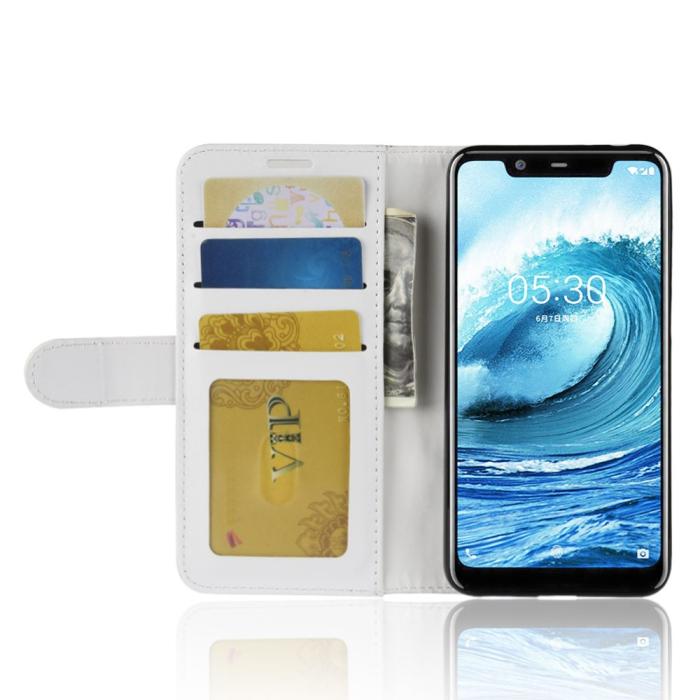 Bild 5,  Nokia 5.1 Plus - Plånboksfodral - Vit