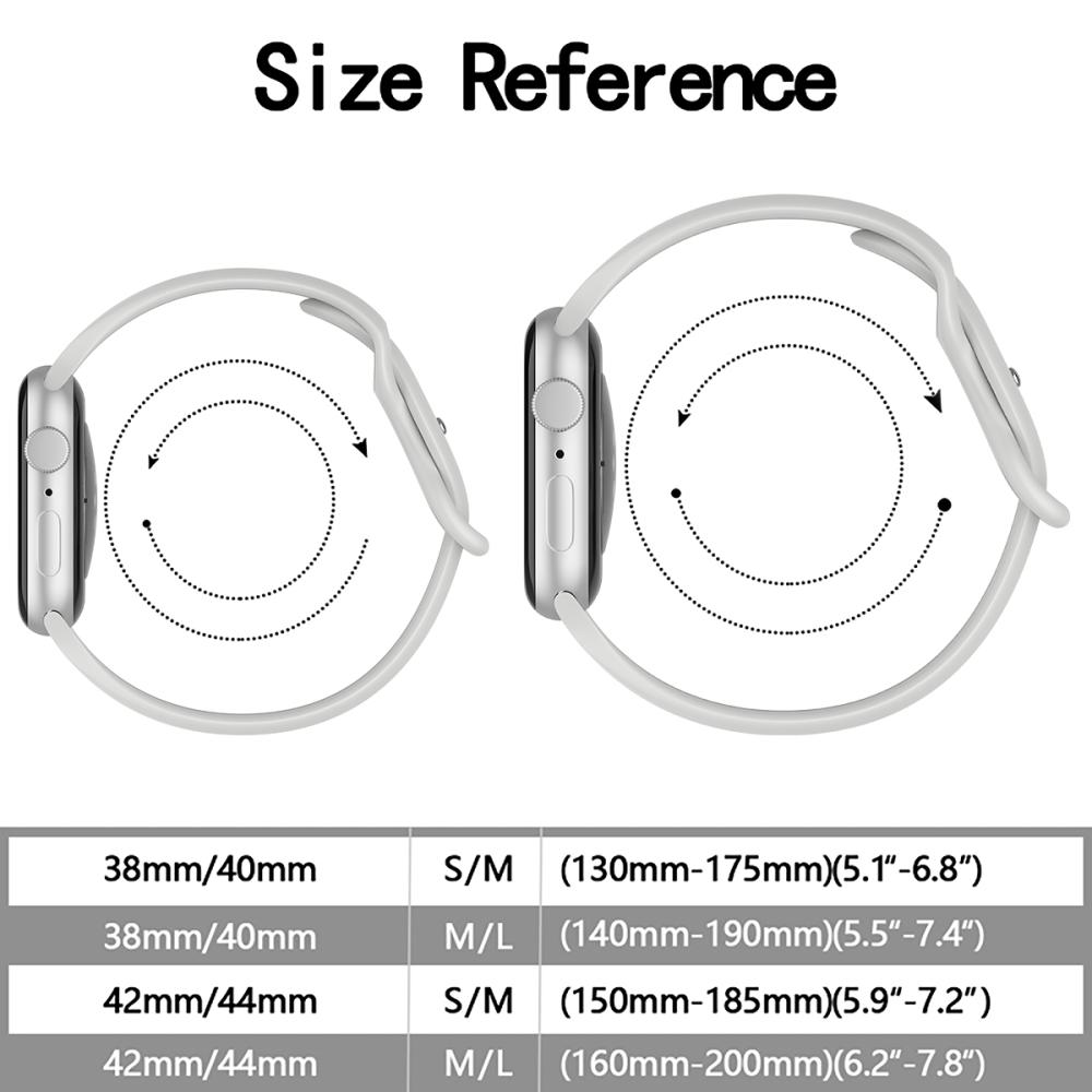 ColorPop Silikon Armband Butterfly Apple Watch 42/44/45/46/49 mm (M/L) Grå