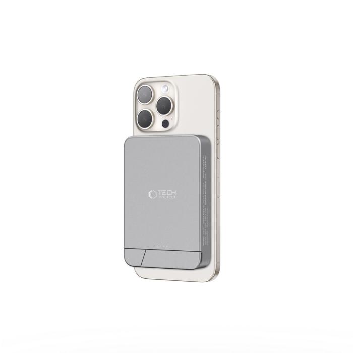 Bild 2, Tech-Protect Tech-Protect 10000 mAh MagSafe Powerbank LifeMag Space Grey