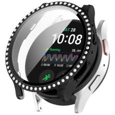 Galaxy Watch 7 44 mm Skal Med Sk&auml;rmskydd Strass Svart