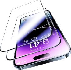  2-Pack iPhone 15 Pro Helt&auml;ckande Sk&auml;rmskydd i H&auml;rdat Glas