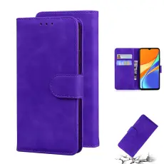 Xiaomi Redmi 9C Fodral L&auml;der Lila