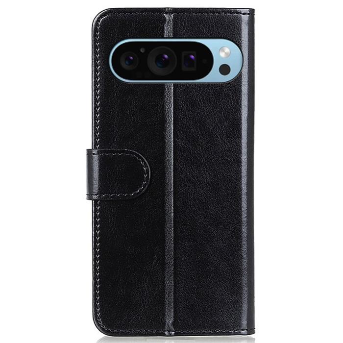 Bild 6,  Google Pixel 10/10 Pro / 9/9 Pro Fodral Crazy Horse Läder Svart