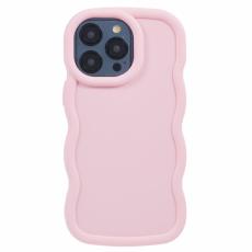  iPhone 13 Pro Max Mobilskal Wavy Ljus Rosa
