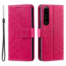  Sony Xperia 1 VI Mandala L&auml;der Fodral Rosa