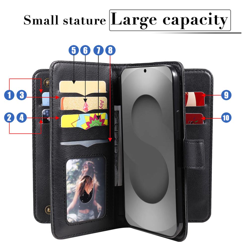  Samsung Galaxy S26 Ultra Fodral Multifunktionellt Läder Svart