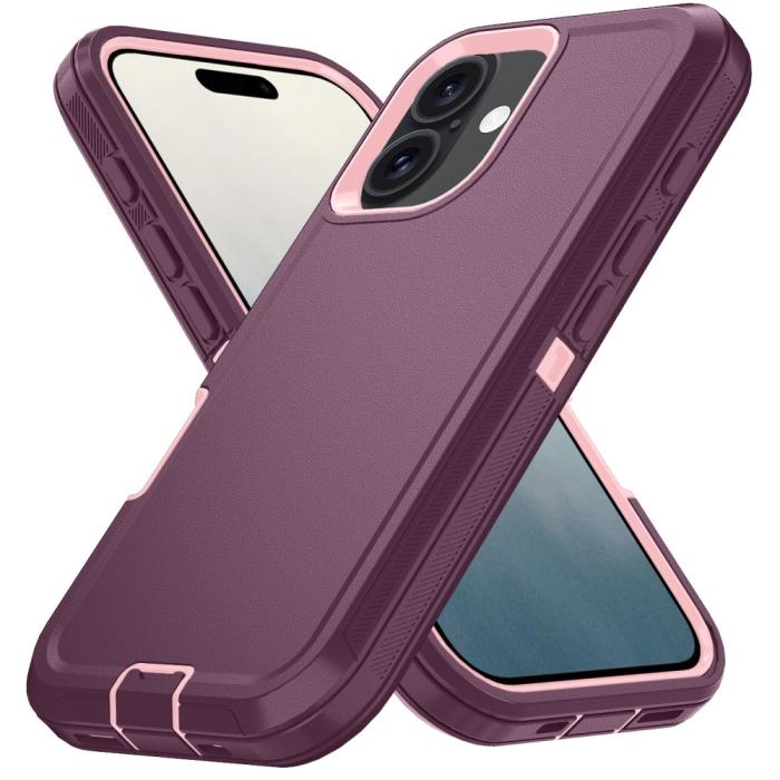 Bild 2,  iPhone 16 Skal Extreme Shockproof Hybrid Vinröd