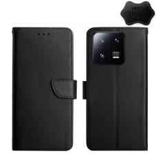  Xiaomi 13 5G Fodral &Auml;kta L&auml;der Nappa Textur Svart