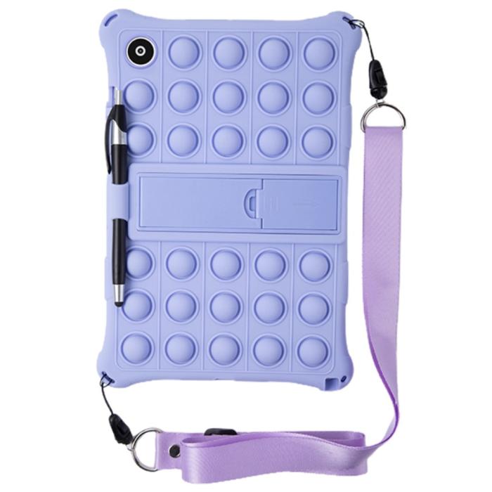 Bild 4,  Galaxy Tab A8 10.5 Skal Pop It Fidget Kickstand Lila
