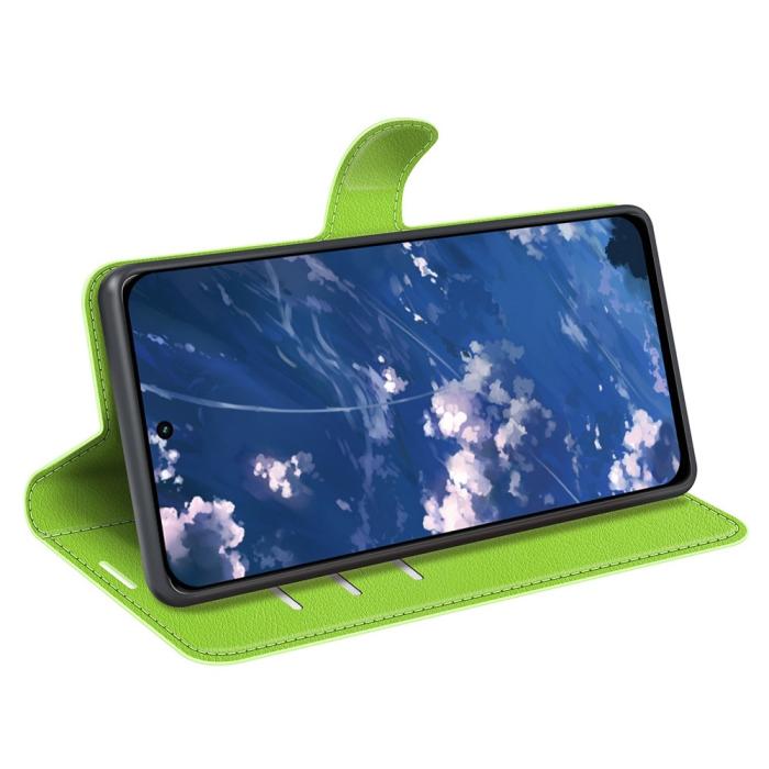 Bild 3,  Motorola Moto G32 Fodral Litchi Läder Grön