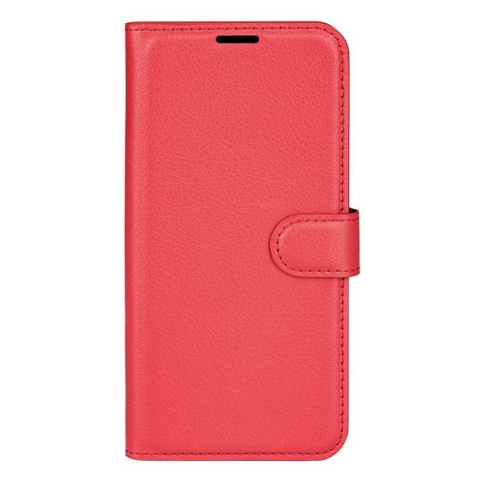 Bild 5,  Xiaomi Redmi Note 14 4G Fodral Litchi Läder Röd