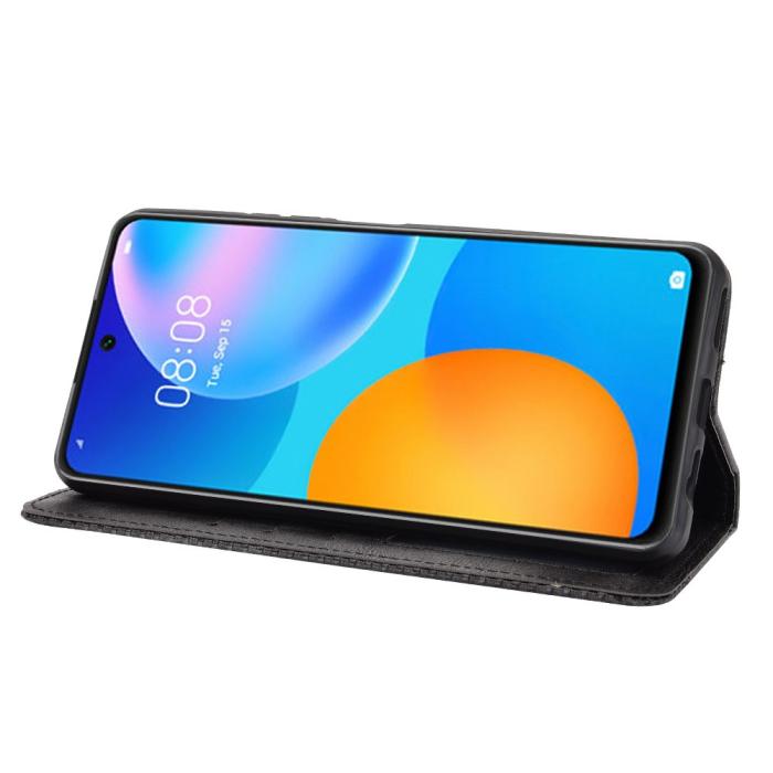 Bild 5,  Huawei P Smart (2021) - Retro Flip Fodral - Svart