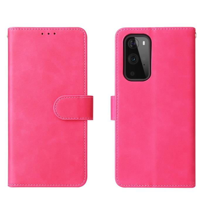 Bild 2,  OnePlus 9 - Silkeslent Läder Fodral - Rosa