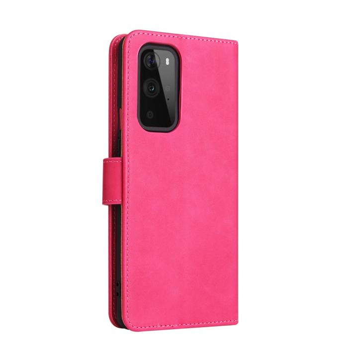 Bild 4,  OnePlus 9 - Silkeslent Läder Fodral - Rosa