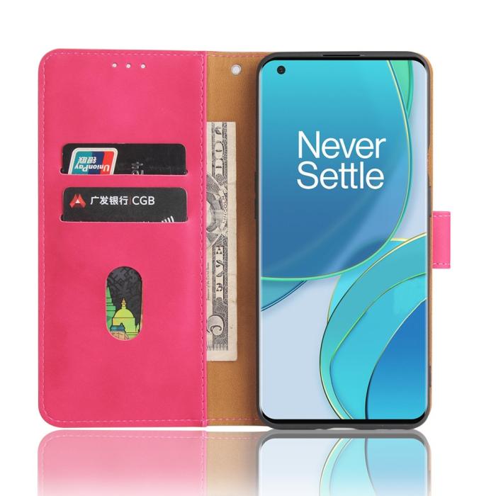 Bild 5,  OnePlus 9 - Silkeslent Läder Fodral - Rosa