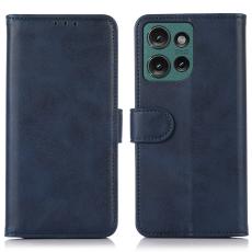  Motorola Edge 50 Neo Fodral L&auml;der Bl&aring;