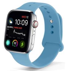  Silikon Armband Apple Watch 42/44/45/46/49 mm Bl&aring;