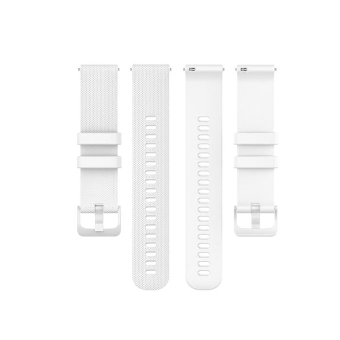 Bild 2,  Silikon Armband För Smartwatch - Vit (20 mm)