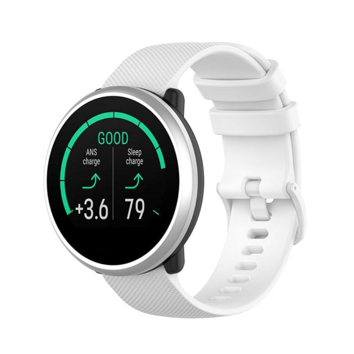 Bild 5,  Silikon Armband För Smartwatch - Vit (20 mm)