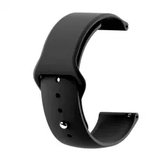  Silikon Armband F&ouml;r Smartwatch - Svart (22 mm)
