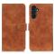 KHAZNEH KHAZNEH Galaxy A35 5G Fodral Retro Läder Brun