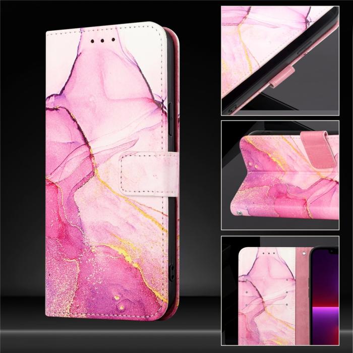 Bild 5,  Motorola Edge 60 Pro Fodral Läder Marmor Rosa