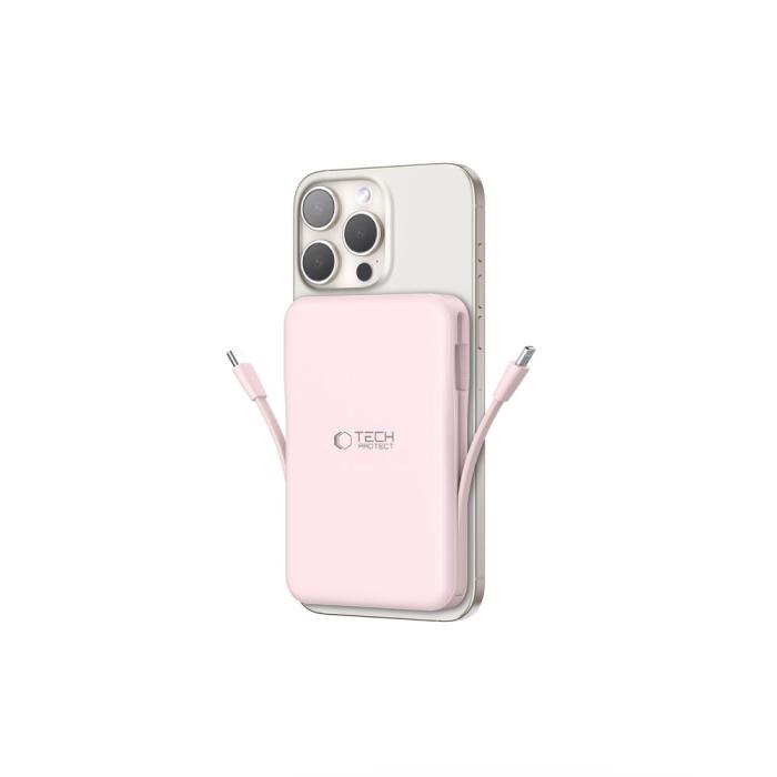 Bild 2, Tech-Protect Tech-Protect 10000 mAh MagSafe Powerbank LifeMag Rosa