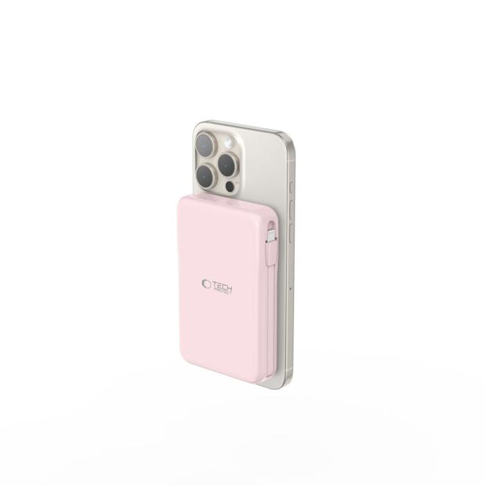 Bild 4, Tech-Protect Tech-Protect 10000 mAh MagSafe Powerbank LifeMag Rosa