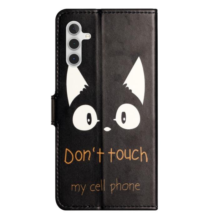 Bild 5,  Samsung Galaxy S24 Fodral Med Tryck Dont Touch Katt