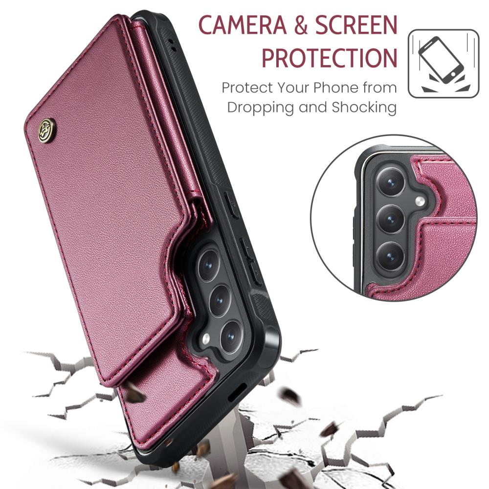 CASEME CASEME Samsung Galaxy S26 Skal RFID Kickstand Röd