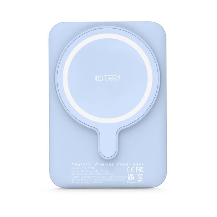 Bild 2, Tech-Protect Tech-Protect 5000 mAh MagSafe Powerbank LifeMag Blå
