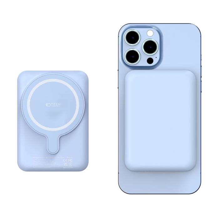 Bild 3, Tech-Protect Tech-Protect 5000 mAh MagSafe Powerbank LifeMag Blå