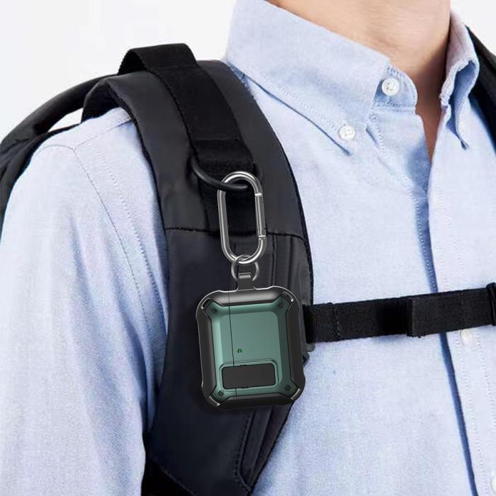 Bild 5,  AirPods 4 Skal Shockproof Hybrid Armor Svart