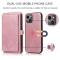  iPhone 14 Pro 2in1 Fodral Magnet Med Frontficka Roséguld