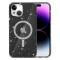  iPhone 15 Plus Skal MagSafe Hybrid Glitter Svart