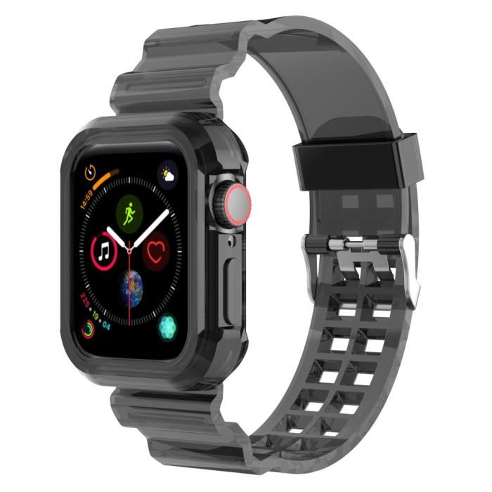 Bild 2,  Apple Watch 38/40/41/42 mm Kristall Skal/Armband Tonad Svart