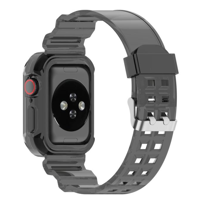 Bild 3,  Apple Watch 38/40/41/42 mm Kristall Skal/Armband Tonad Svart
