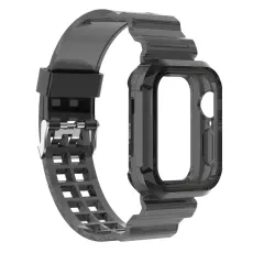  Apple Watch 38/40/41/42 mm Kristall Skal/Armband Tonad Svart