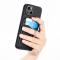  iPhone 15 Plus Skal Kolfiber Textur Ring Kortfack Svart